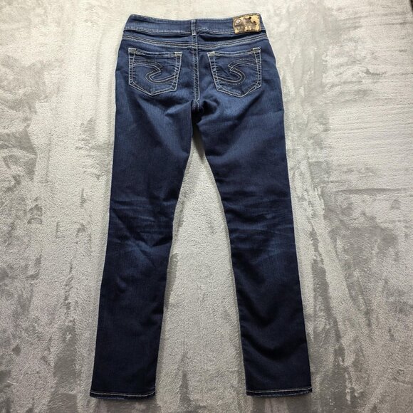 Silver Jeans Suki Jeans Womens 29x31 Blue Mid Slim Stretch Denim Classic Pockets - Picture 3 of 11